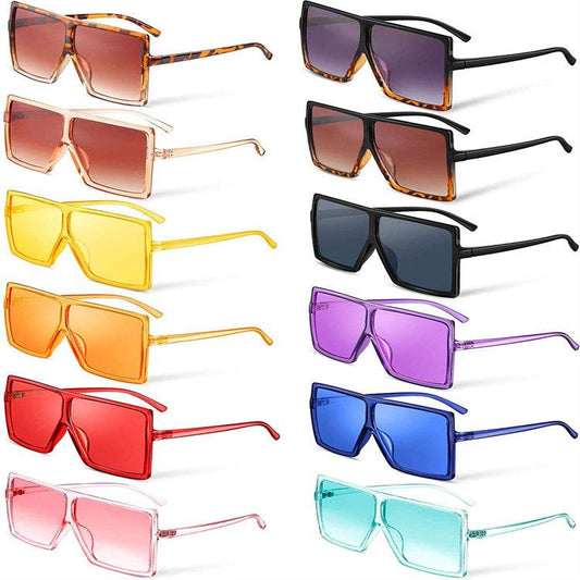 Pc Frame One Piece Trendy Unisex Fashion Brand Designer Sun glasses custom colorful Big Square Oversized Shades Sunglasses 2022