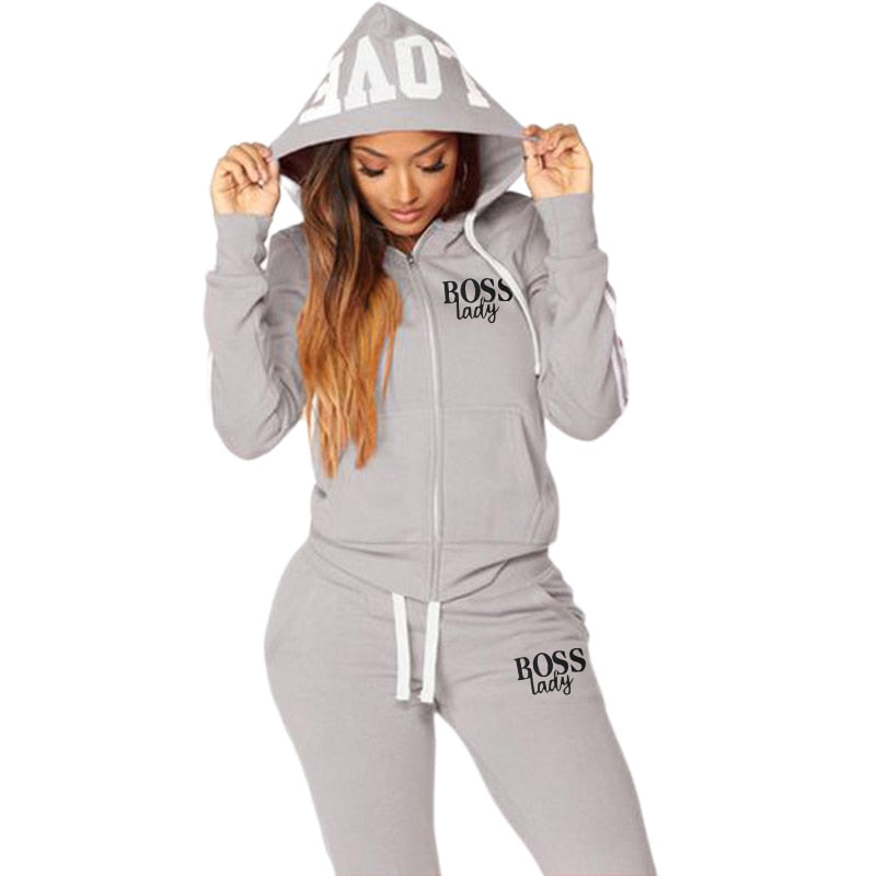 2023 Newest Spring Fashion Women's Tracksuit Hoodies and Sweatpants High Quality Ladies Daily Casual Sports Zipper Hooded Outfit