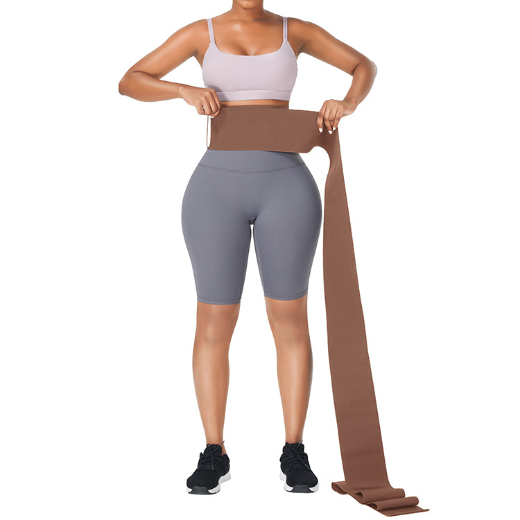 custom logo women brown Resistance Bands belt latex slimming bandage waist trainers and shape wear waist wrap