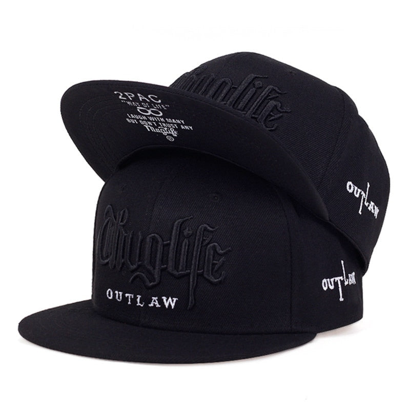 2023 Fashion Fastball CAP Thuglife Embroidery Hiphop Baseball Cap Snapback Hat Adult Outdoor Casual Sun Casual Bone Dropshipping