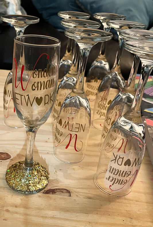 Flute champagne glasses/custom made